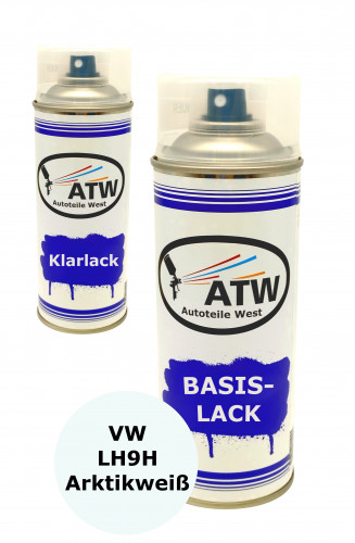 Autolack für VW LH9H Arktikweiß+400ml Klarlack Set